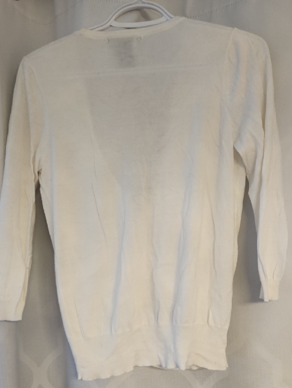 Design History Cream Ruffle-Front Button Cardigan - Picture 4 of 4